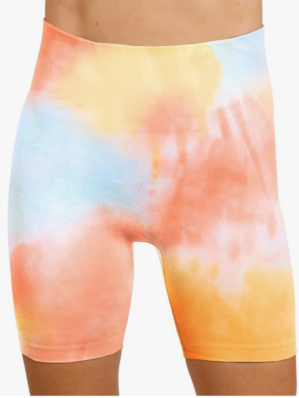MAXXIM High Waisted Sunrise Tie Dye Scrunch Butt Lift Biker Shorts Women's XS